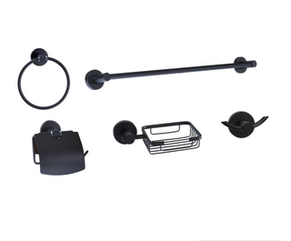 KIT ACCESORIOS BAÑO UNIFER NEGRO