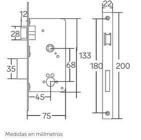 CERRADURA DE INCRUSTAR YALE L370 4003 PAVONADA/CAOBA