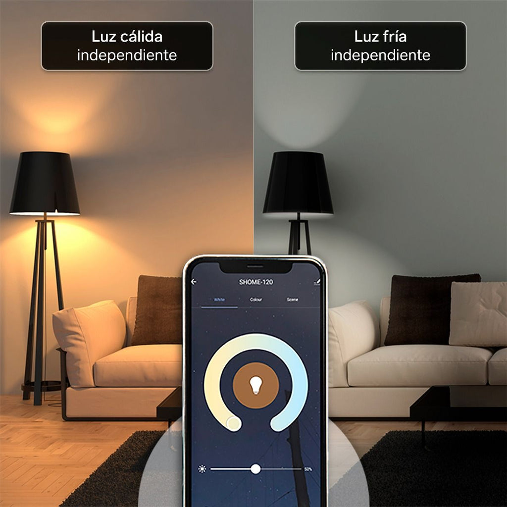 BOMBILLO LED Wi-Fi RGB+W MULTICOLOR DE 10W STEREN