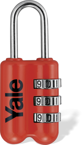 CANDADO YALE 3 COMB ROJO YP2 8507