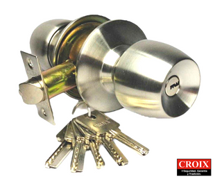 CERRADURA DE POMO DE ENTRADA PRINCIPAL CROIX TK-301 CE-4